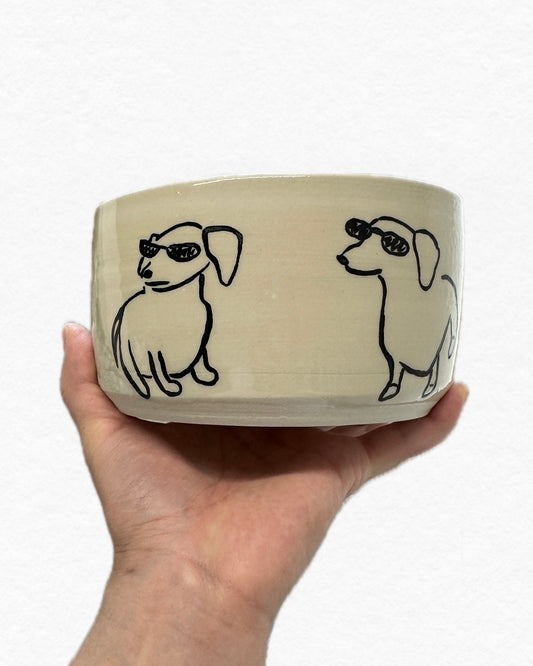 dachshund doodles - bowl
